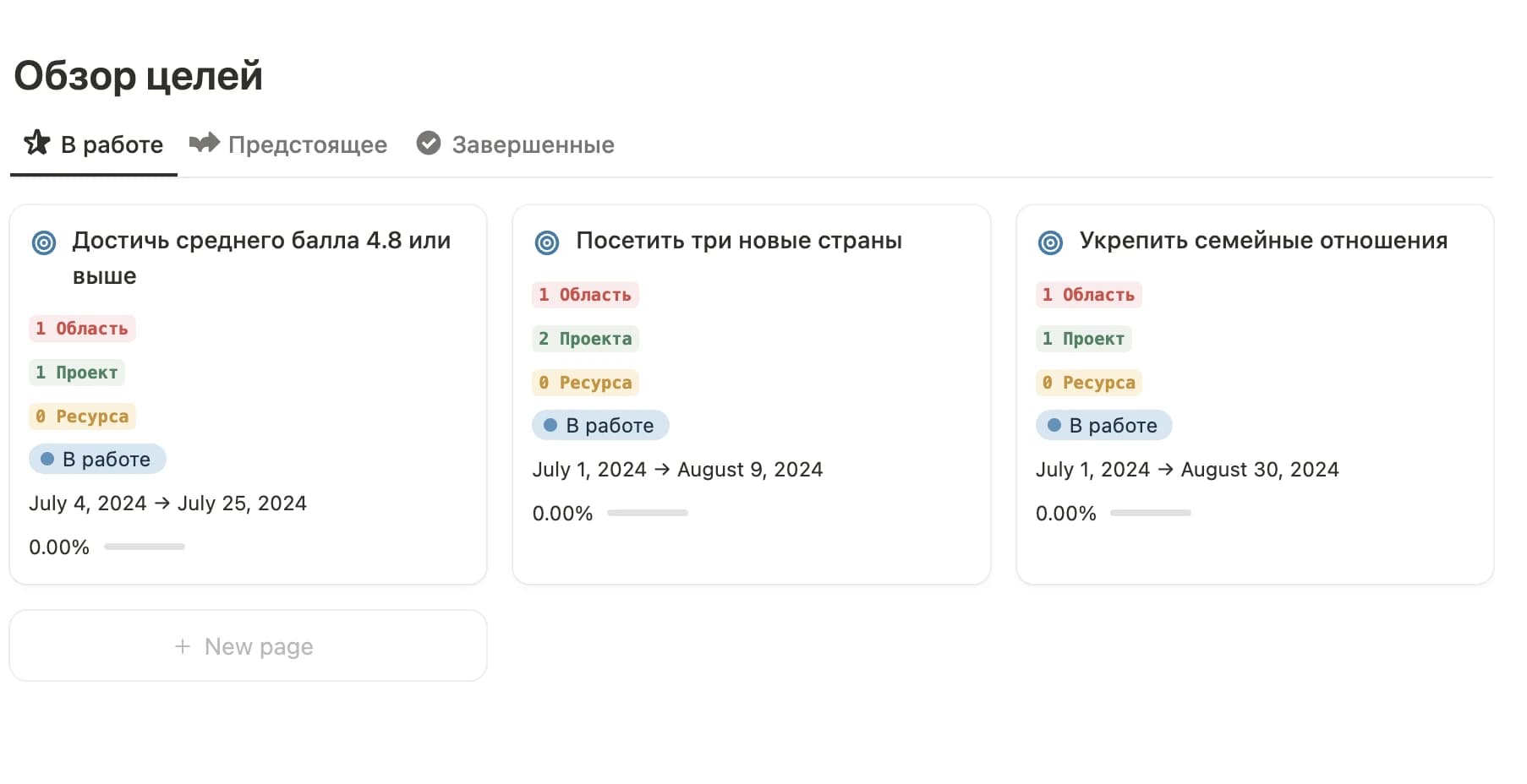 Модуль целей