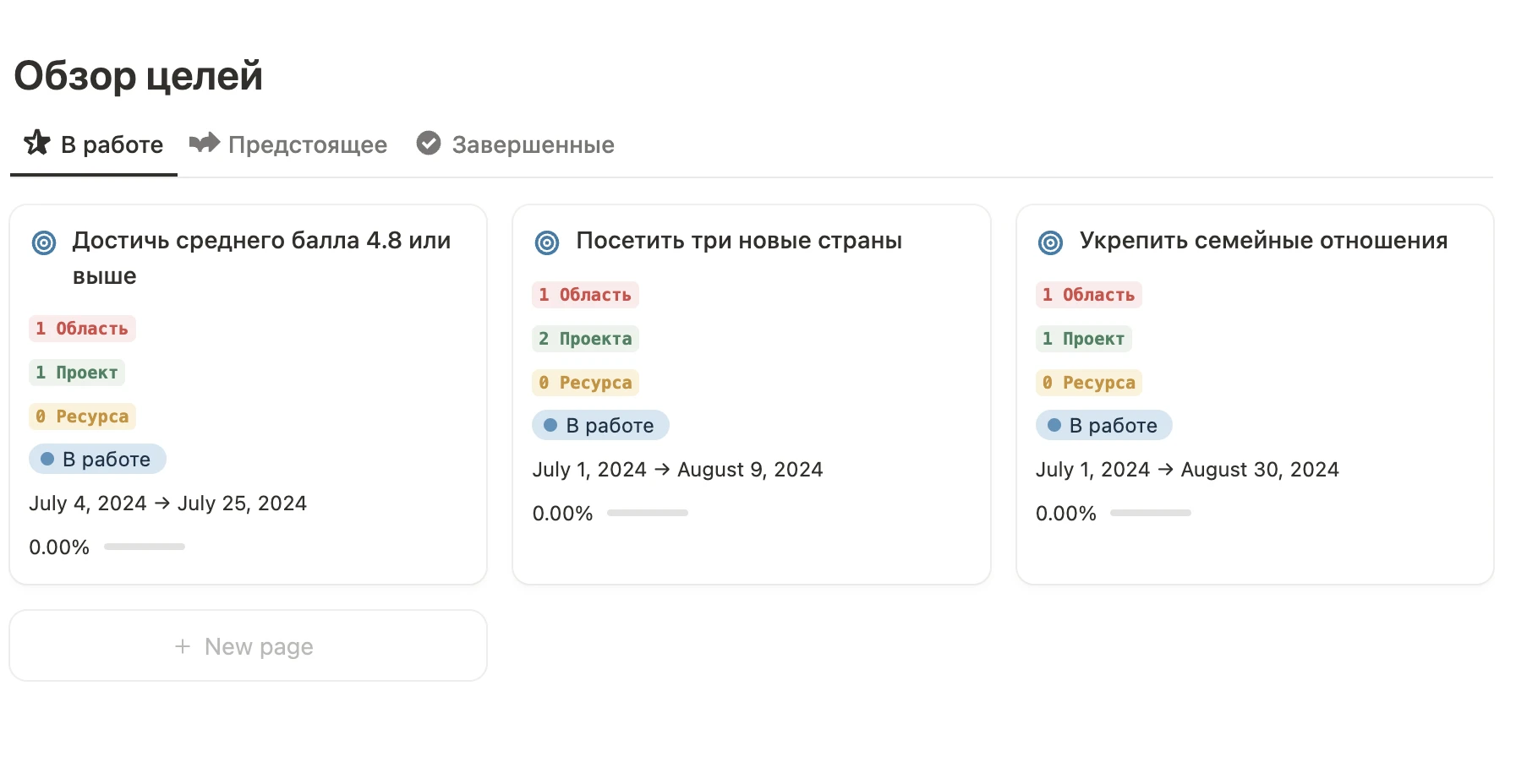 Модуль целей